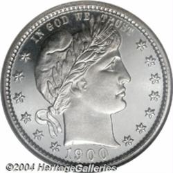 1900 25C PR68 S NGC. A seemingly fully struck