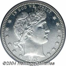 1908 25C PR65 Cameo PCGS. An exceptionally