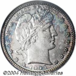 1909 25C PR67 NGC. Very attractively toned,