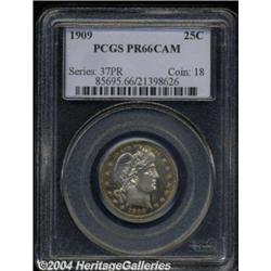 1909 25C PR66 Cameo PCGS. Fully struck with