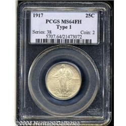 1917 25C Type One MS64 Full Head PCGS. This