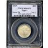 Image 1 : 1917 25C Type One MS64 Full Head PCGS. This