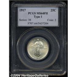 1917 25C Type One MS64 Full Head PCGS. Well