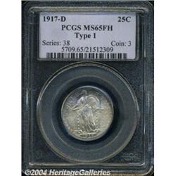 1917-D 25C Type One MS65 Full Head PCGS. A