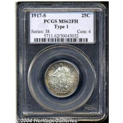 1917-S 25C Type One MS62 Full Head PCGS. Fully