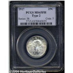1917 25C Type Two MS65 Full Head PCGS. Sharply