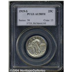 1919-S 25C AU58 Full Head PCGS. This