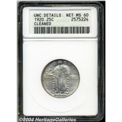 1920 25C--Cleaned--ANACS. Unc Details, Net