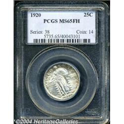 1920 25C MS65 Full Head PCGS. Fully struck and