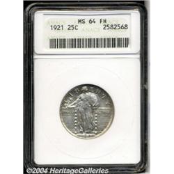 1921 25C MS64 Full Head ANACS. Well struck,