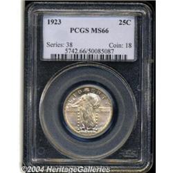 1923 25C MS66 PCGS. Fully struck with