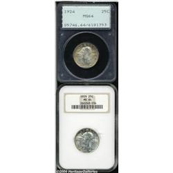 1924 25C MS64 PCGS, golden-brown and