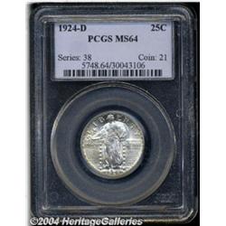 1924-D 25C MS64 PCGS. Well struck, lightly
