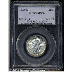 1924-D 25C MS66 PCGS. Well struck, save for
