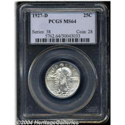 1927-D 25C MS64 PCGS. Sharply struck and