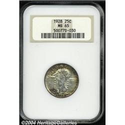 1928 25C MS65 NGC. Bright, shimmering luster