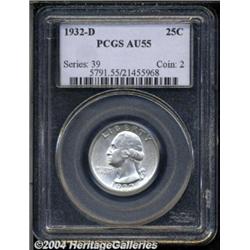 1932-D 25C AU55 PCGS. Only 436,800 pieces were