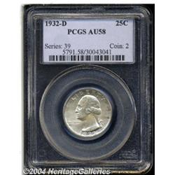 1932-D 25C AU58 PCGS. Since the fields have
