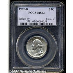 1932-D 25C MS62 PCGS. Lightly toned and
