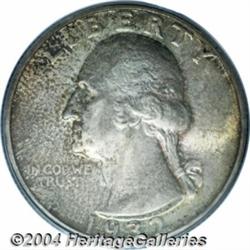 1932-D 25C MS63 PCGS. Steel-gray and red-gold