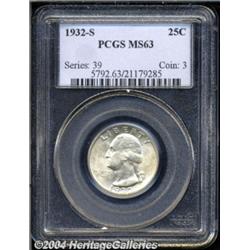 1932-S 25C MS63 PCGS. One of the keys to the