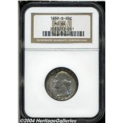1932-S 25C MS64 NGC. Well struck and mildly