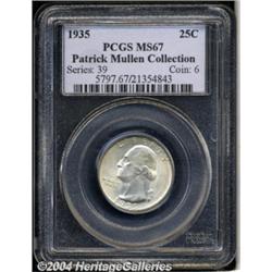 1935 25C MS67 PCGS. Ex: Patrick Mullen