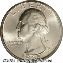 1935-S 25C MS67 PCGS. A lustrous, ultra frosty