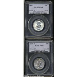 1936 25C MS66 PCGS, pearl-gray patina,