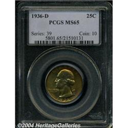 1936-D 25C MS65 PCGS. Fully struck and highly