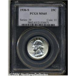 1936-S 25C MS65 PCGS. This better date is