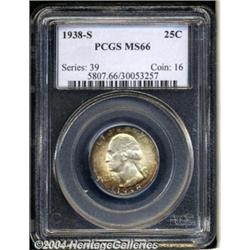 1938-S 25C MS66 PCGS. This superb Gem has a
