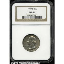 1939-S 25C MS66 NGC. Richly toned over the