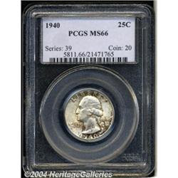 1940 25C MS66 PCGS. Splashes of dark orange