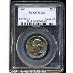 1940 25C MS66 PCGS. Beautiful orange, gold,