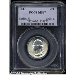 1947 25C MS67 PCGS. Well struck and