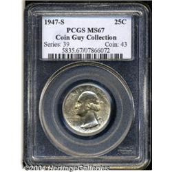 1947-S 25C MS67 PCGS. Ex: Coin Guy Collection.
