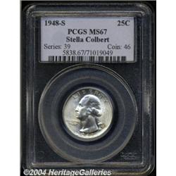 1948-S 25C MS67 PCGS. Brilliant with just a