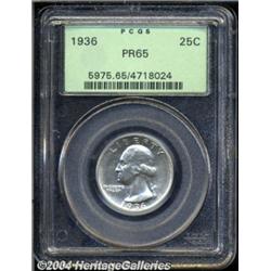 1936 25C PR65 PCGS. A well struck and