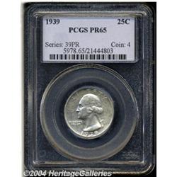1939 25C PR65 PCGS. Flashy and deeply mirrored