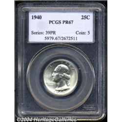 1940 25C PR67 PCGS. Brilliant throughout with