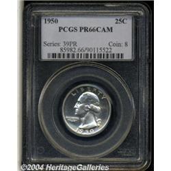 1950 25C PR66 Cameo PCGS. A delightful example