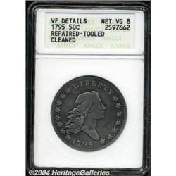 1795 50C 2 Leaves VG8 ANACS. A dark-gray