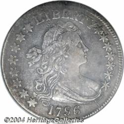 1796 50C 15 Stars XF40 Repaired, PCI. The