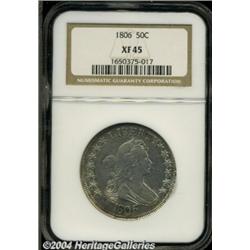 1806 50C Pointed 6, Stem XF45 NGC. O-119a,