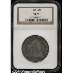 1806 50C Knobbed 6, Large Stars VF25 NGC.
