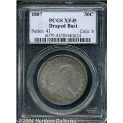 1807 50C Draped Bust XF45 PCGS. O-105a, R.4. A