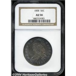 1808 50C AU58 NGC. O-103, R.1. The left foot