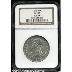 1812 50C AU58 NGC. O-103, R.1. Light gold