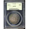 Image 1 : 1817 50C AU58 PCGS. O-112, R.2. The 7 in the